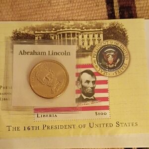 Abraham Lincoln Commemorative Coin with Presentation Card